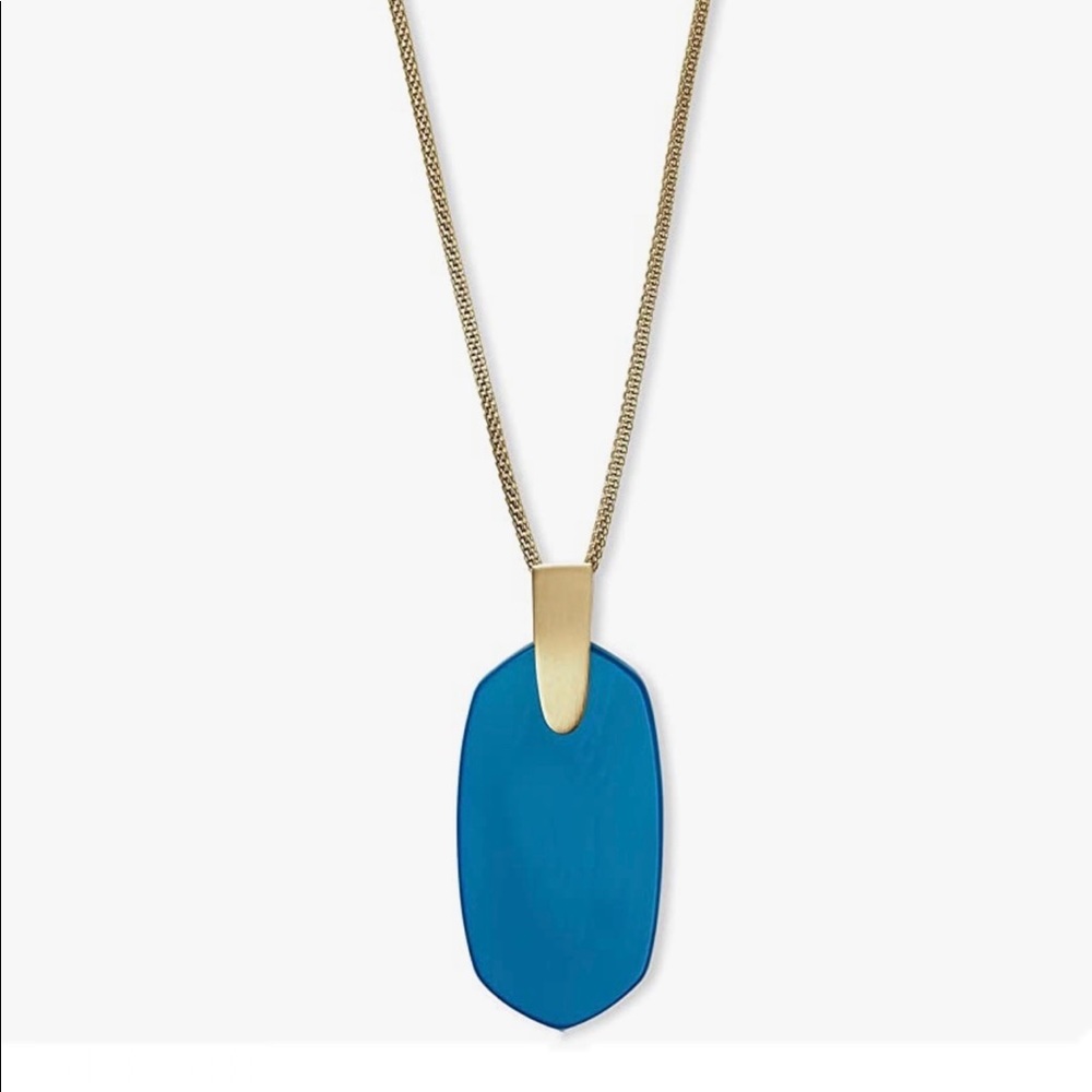 Kendra Scott Inez Gold Chain/Teal Pendant